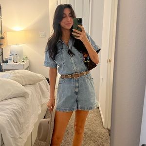 We Wore What denim romper small